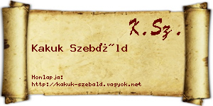 Kakuk Szebáld névjegykártya